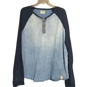 Lucky Brand Blue Long Sleeve Henley